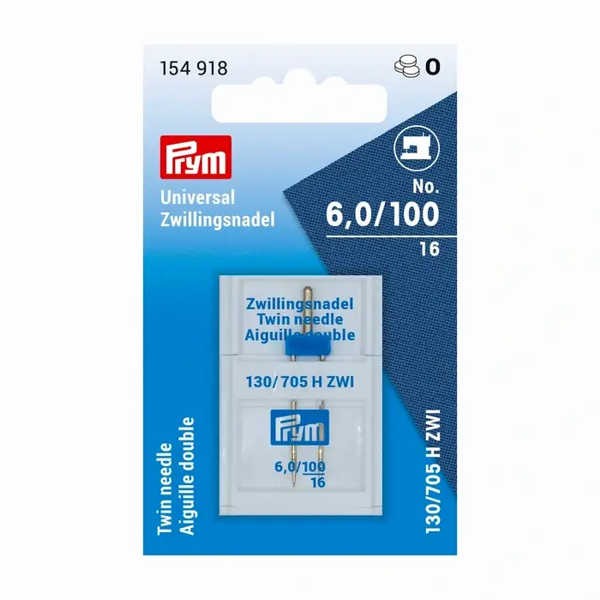 Prym Zwillingsnadel, Nähmaschinennadel "Universal" 6,0/100