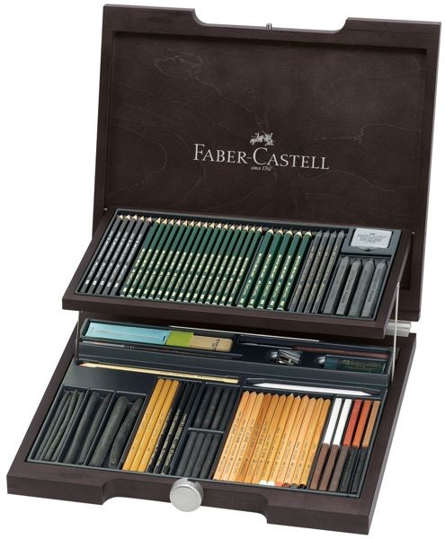 Faber-Castell 86er Pitt Monochrome Holzkoffer