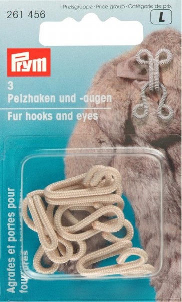 Pelzhaken/Augen beige, 3Stk. PRYM 261456