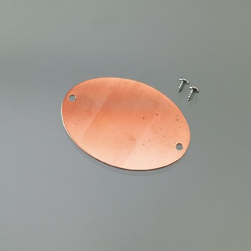 Türschild, Namensschild aus Kupfer 63 x 45mm