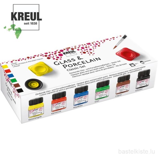 KREUL Glass & Porcelain Classic – 6x20 ml Set