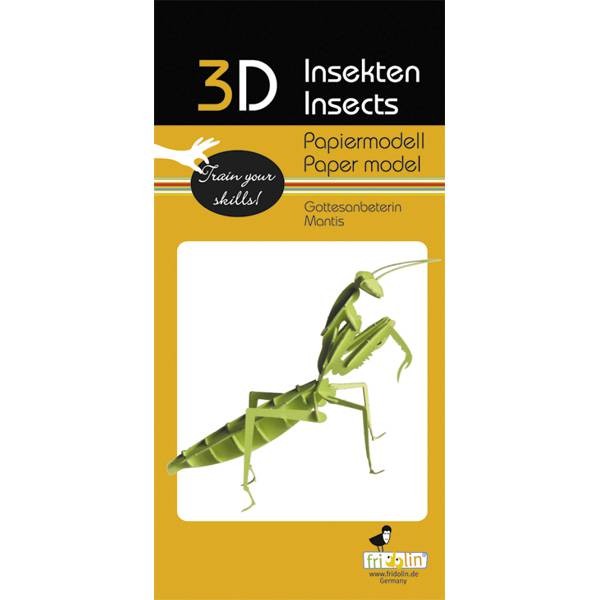 3D Papiermodell "Gottesanbeterin" zum zusammenbauen
