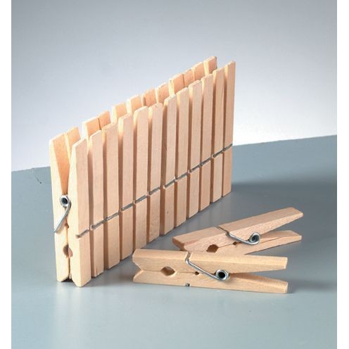 Holzklammern, Wäscheklammer roh 72 x 10 mm 50 Stück