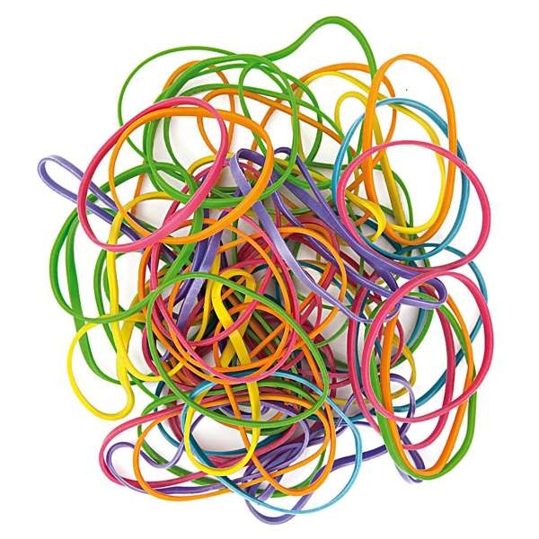 Gummibänder 45g, bunt sortiert