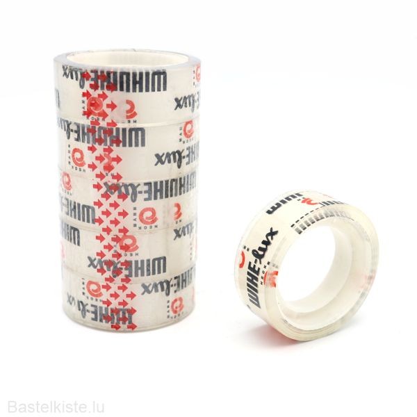 Klebeband, Klebefilm kristallklar 15mm x 10m, 5 Stück