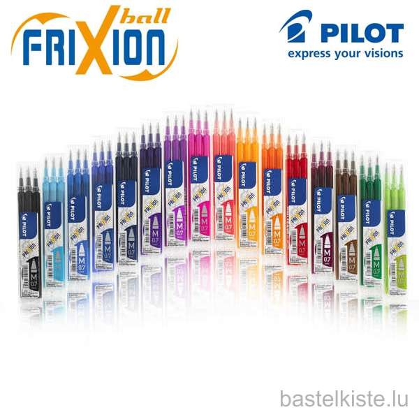 PILOT FriXion Ball 0.7 (M) Tintenrollerminen, Ersatzminen 3er Set