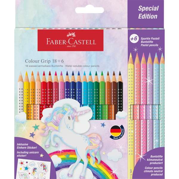 Colour Grip Buntstifte 18+6 Set Pastell EINHORN