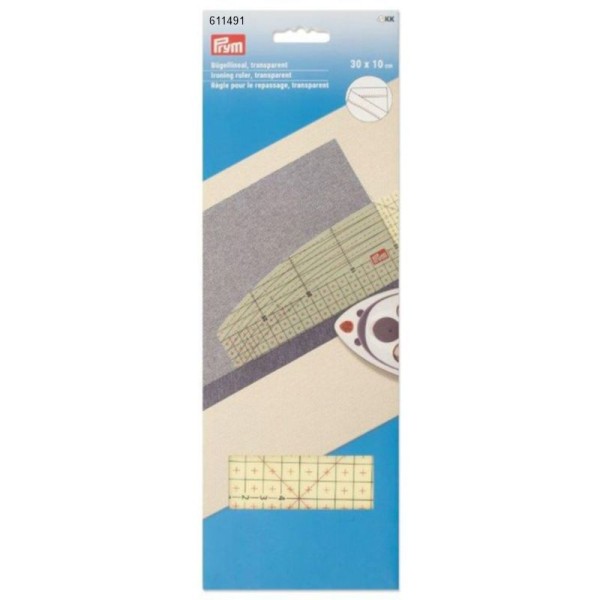 Bügellineal, transparent 30x10cm