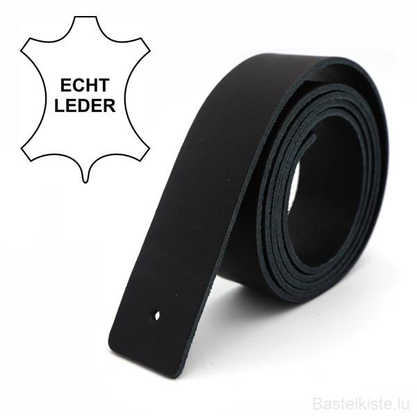 Echtes Lederband, Lederriemen SCHWARZ