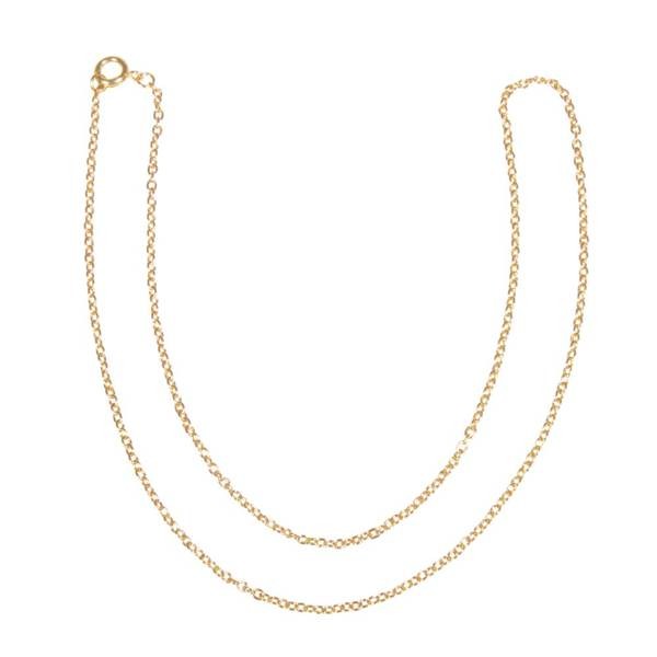 Gliederkette 45cm mit Verschluß, 2x3mm, goldfarben