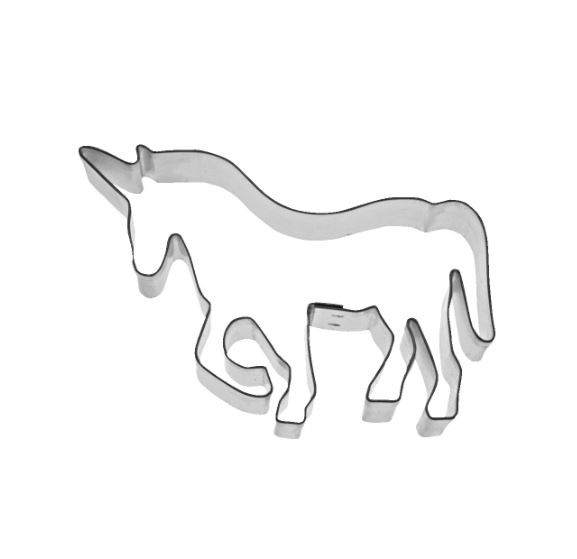 Präge-Ausstechform Einhorn 9,5 cm aus Edelstahl