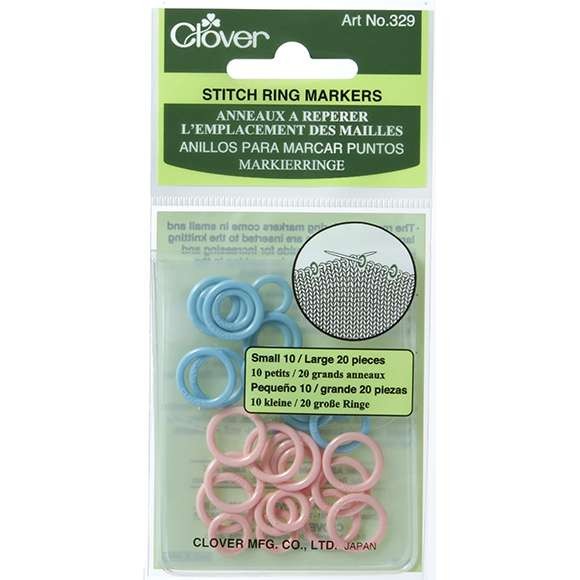 Clover Markierringe für Stricknadeln: 2.0 - 4.0 mm & 4.0 - 6.5 mm