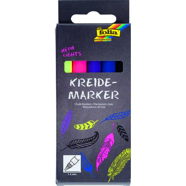 Kreidemarker, Kreidestifte, Chalk Markers 5er Set ►NEON LIGHTS◄