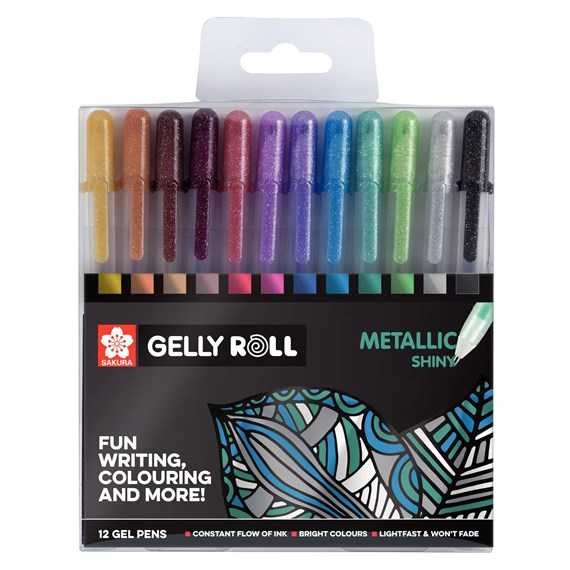 Gelly Roll Gelstifte, 12-teiliges Set METALLIC