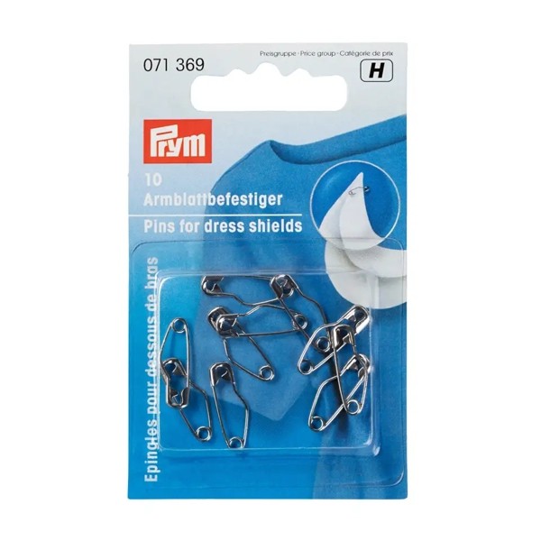 PRYM Armblattbefestiger silberfarbig, 10 Stück