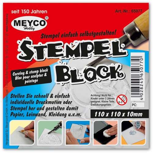 Stempelblock 11x11cm - Stempel selber machen