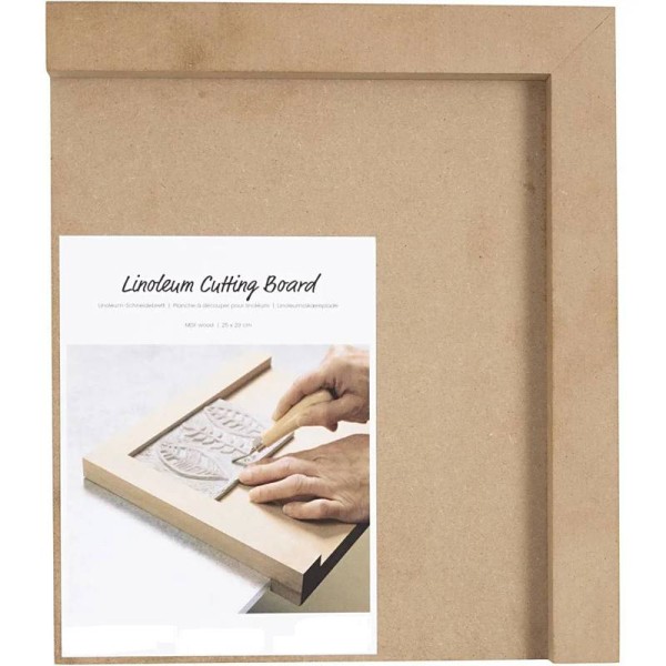 Linoleum Cutting Board, Linol-Schneidebrett 25x29cm