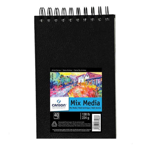 Skizzenbuch Mix Media Spiralbindung 224g/m², 40 Blatt