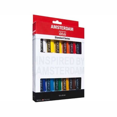 Amsterdam Acrylfarben Set 12 x 20 ml, General Selection