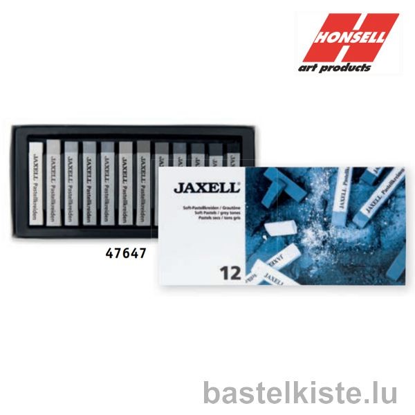 JAXELL Soft Pastelle, 12er GRAUTÖNE Pastellset