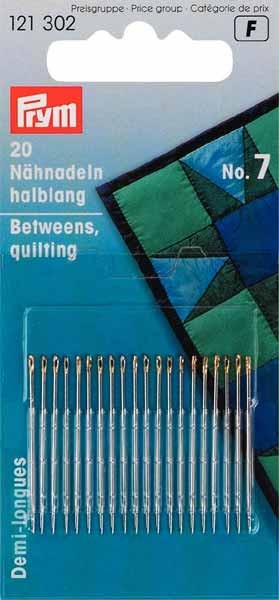 PRYM Nähnadeln halblang, mit Goldöhr, Nr.7, 0,70x31mm, 20 Stk.