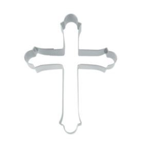 Präge-Ausstechform Kreuz 5,5 cm aus Edelstahl