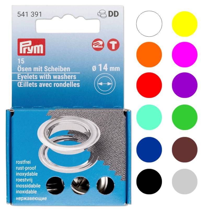 Ösen Ø 14,0mm mit Scheiben, 15 Stück