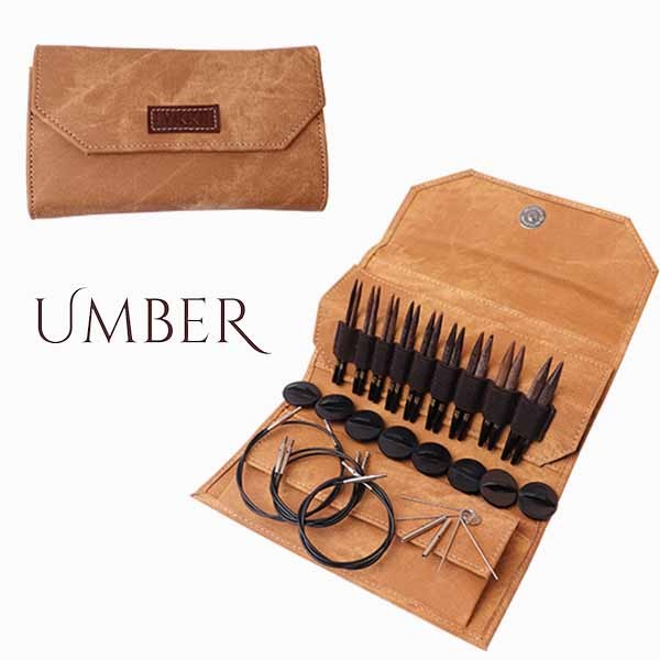 LYKKE Rundstrick-Set UMBER 3,5-inch Nadeln Stricknadel Holzstricknadeln