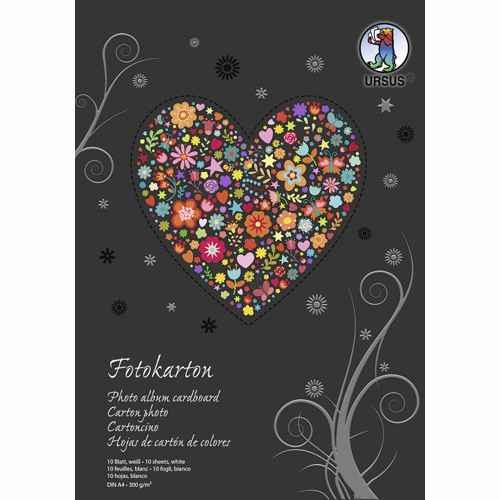 Fotokarton-Block 300g/m², DIN A4, 10 Blatt