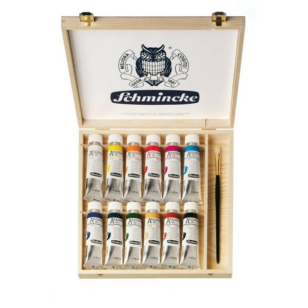 Ölfarbe AKADEMIE Öl Color 12x60ml Set + Pinsel