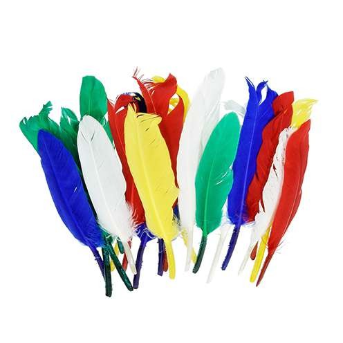 Indianerfedern 12-15 cm 20 Stück bunt sortiert