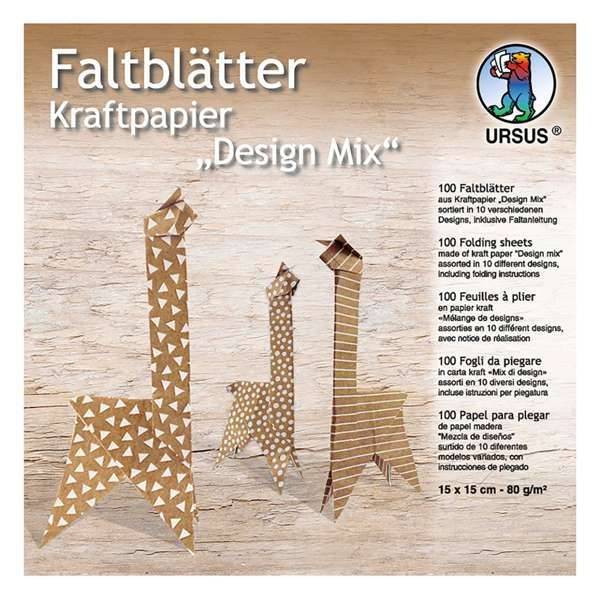 Origami Faltblätter Kraftpapier 80g/m² 15x15cm - 100 Blatt