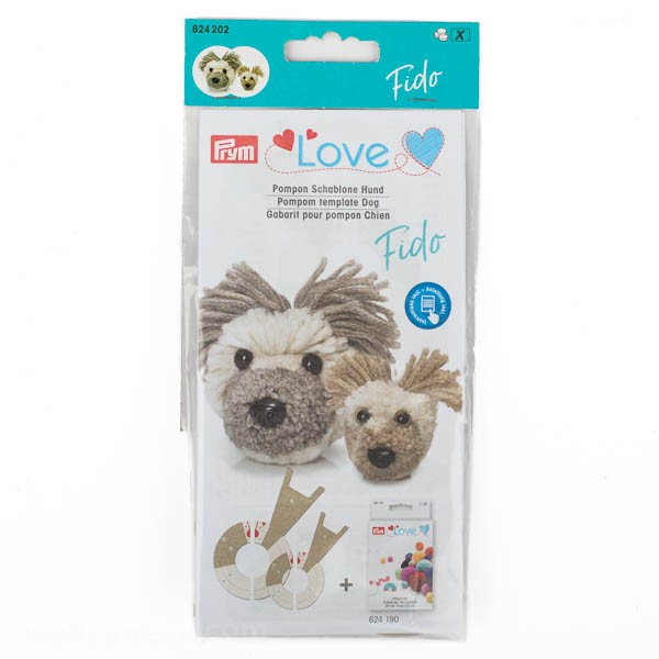 PRYM Love Pompon Schablone Hund Fido