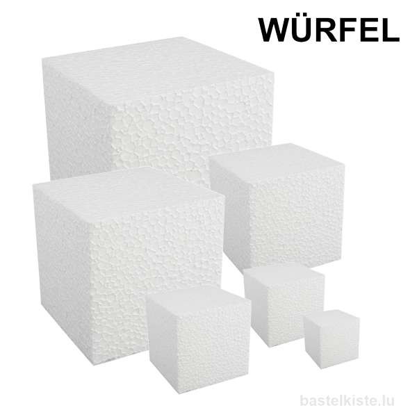 Polystyrolwürfel, Styropor Würfel