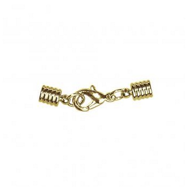 Schmuckverschluss Ringelkappel, Ø 4mm, gold