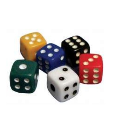 Miniatur-Würfel bunt Ø 5mm, 6 Stück