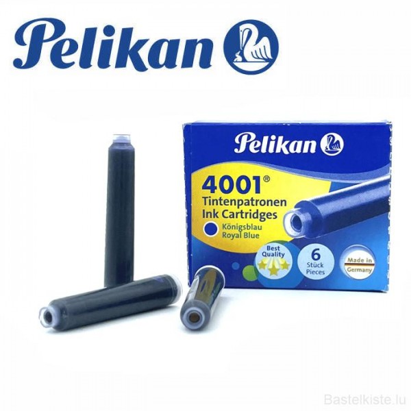 Pelikan Tintenpatronen 4001 Blau, 6 Stück