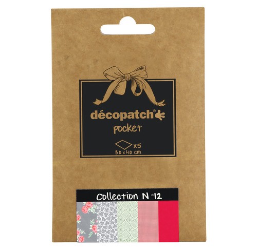 décopatch Papier, collection No.12, 30x40cm, 5 Blatt