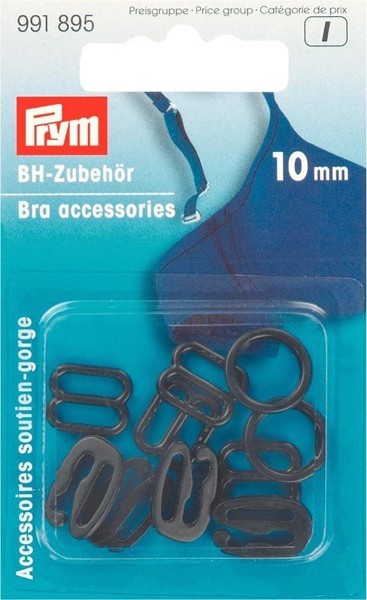 BH-Zubehör aus Kunststoff 10mm schwarz, sortiert 10-tlg.