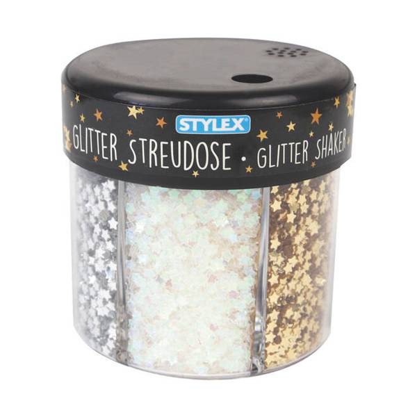 Glitter-Streudeko 60g, Herzen & Sterne