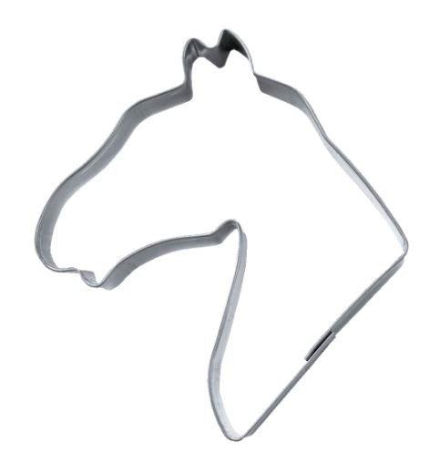 Präge-Ausstechform Pferdekopf 7 cm aus Edelstahl