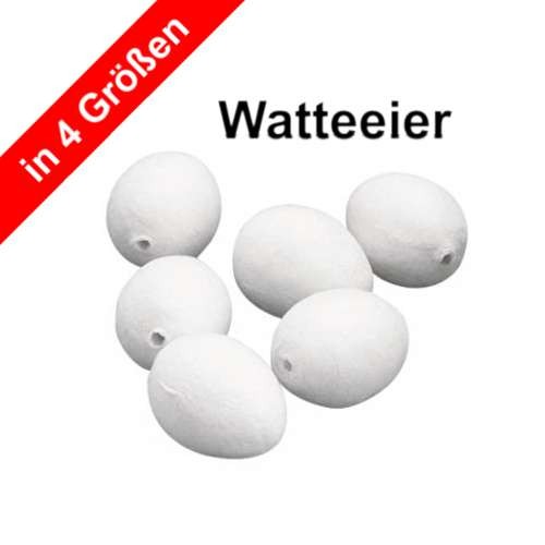 Watteeier, weiß