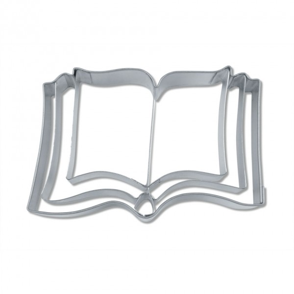 Präge-Ausstechform Buch 7,5 cm aus Edelstahl
