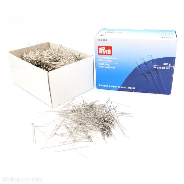PRYM Stahlstecknadeln, extrafein 34 x 0,6mm , Großpackung 500g