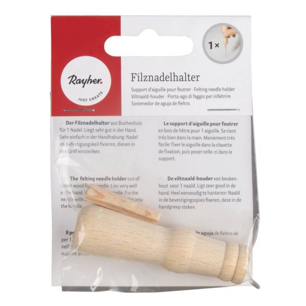 Filznadelhalter aus Buchenholz, 1 Nadel
