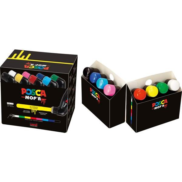 POSCA MOP'R PCM-22 8er Set, XXL Rundspitze Ø3-19mm