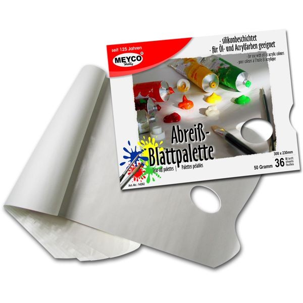 Mischpalette, Papier Abreißpalette, Blattpalette 36 Blatt