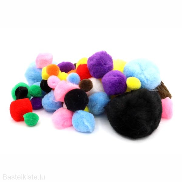 Pompons MIX, gemischt, 100 Stück