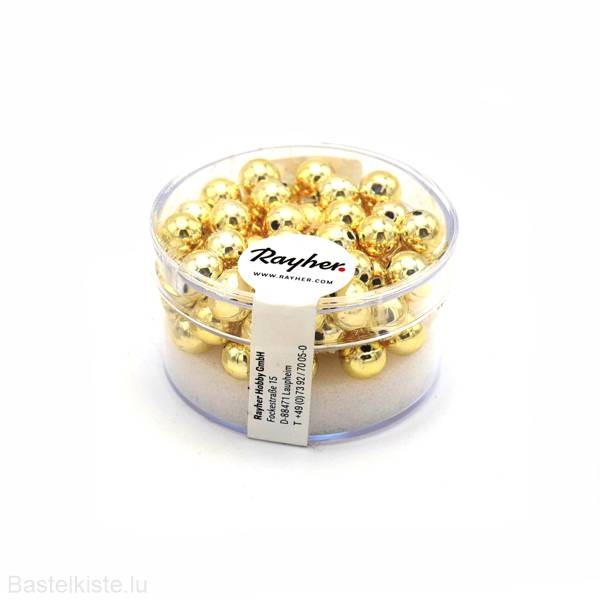 Plastik-Rundperlen Ø 6mm, goldfarben