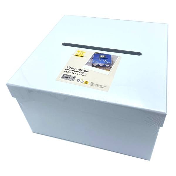 Spendenbox, Losbox, Sammelbox, weiß